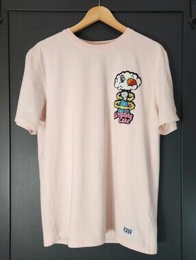 Wedding Cake Streetwear Graphic Tee – Pale Pink, Men's Size L